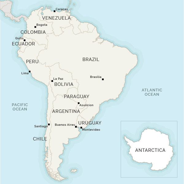 Map of South America